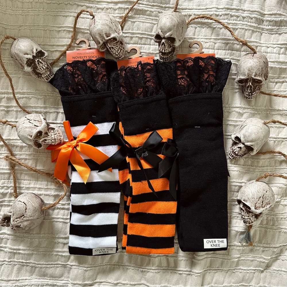 Thigh-high witchy Halloween stockings!